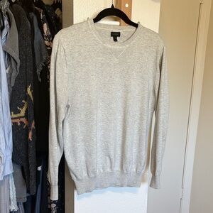 J. Crew Men’s Crewneck Sweater in Light Gray Heather